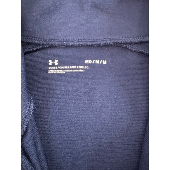 Under Armour Project Rock Track Jacket Full‎ Zip Athletic Warm Up Blue Mens M - Picture 5 of 6